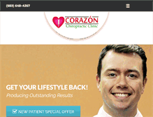 Tablet Screenshot of corazonclinic.com